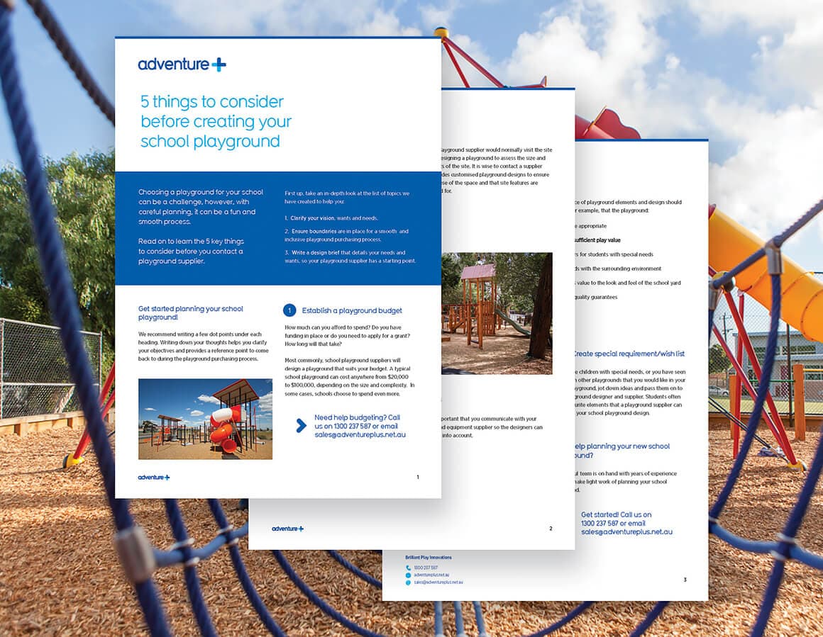 Outdoor Playground Guide.pdf Playgrounds for Primary Schools | adventure+