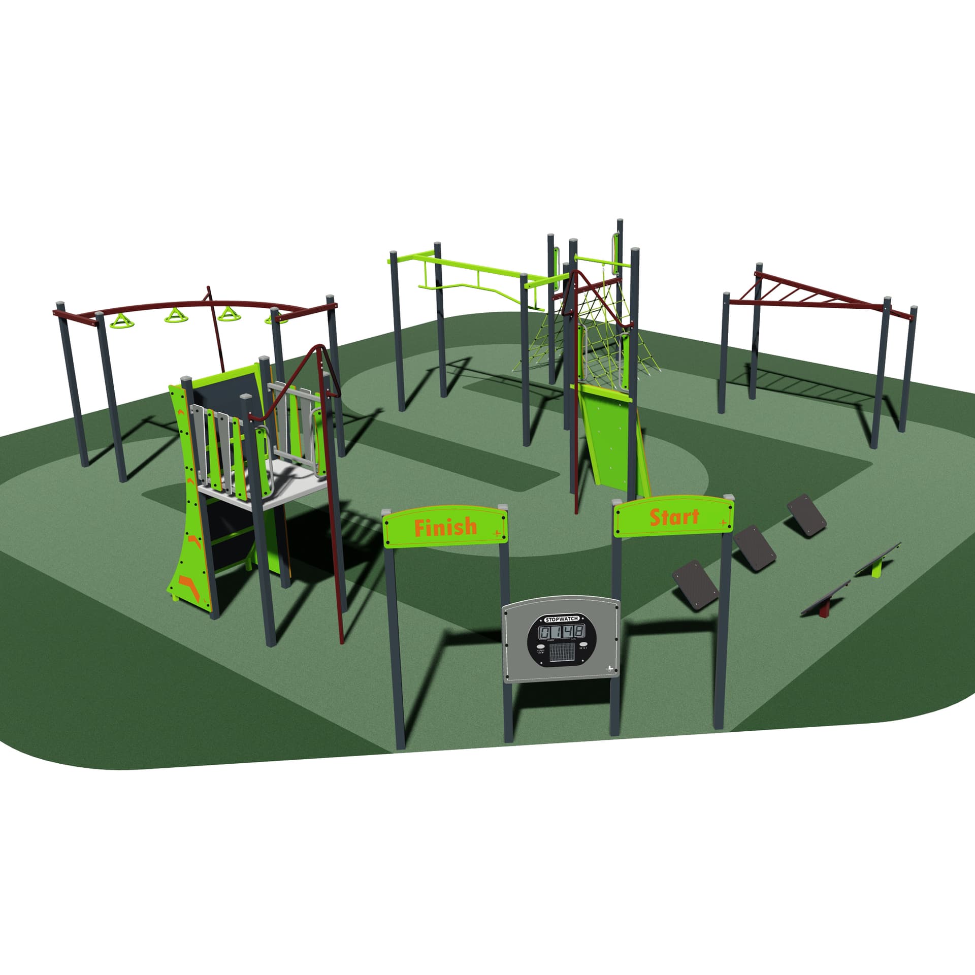 Mini Ninja Ropes Course Ninja Course Play Equipment | Ninja Warrior Playground
